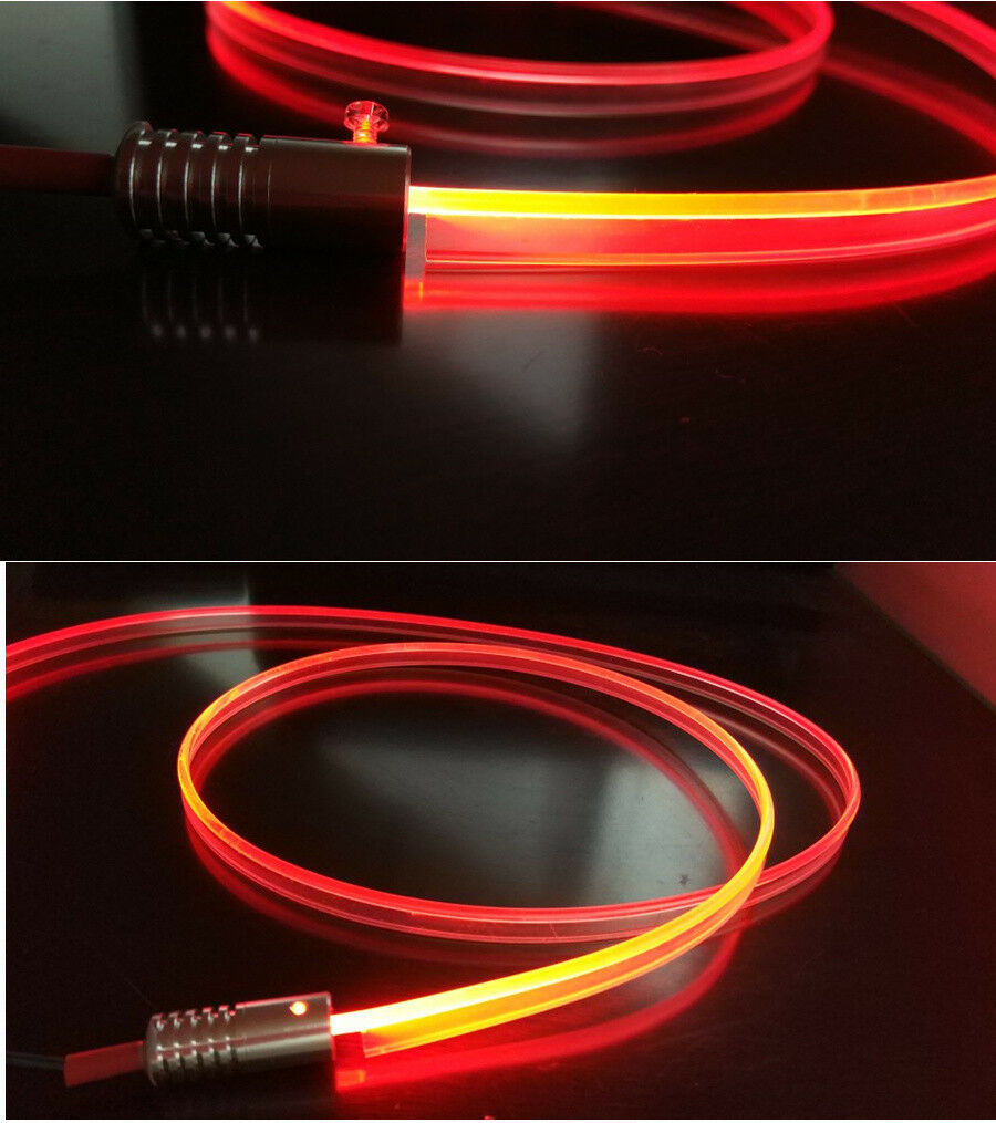 5 Meters*3.0mm Universal Skirt Side Glow Fiber Optic Cable Car Decoration Light