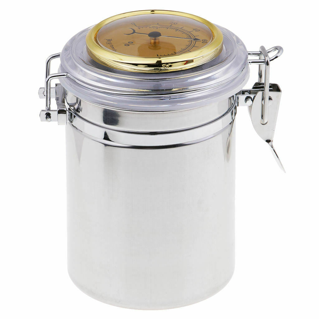 Stainless Steel Tin Tobacco Can Humidor Humidifier Canister Storage Box Cans