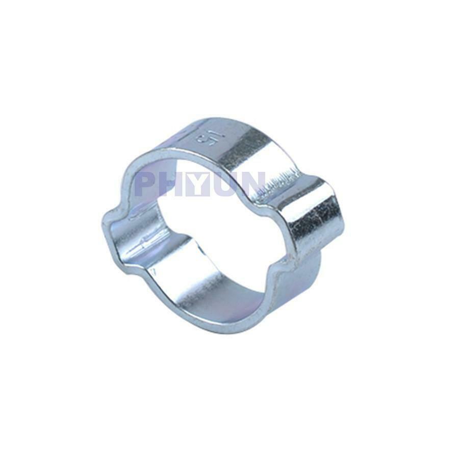 80PCS Double Ear Clamps O Clips Mikalor Water Fuel Air Hose 5-18MM 6 Sizes