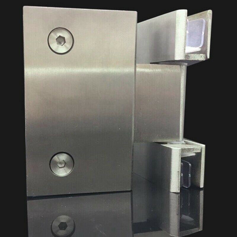 304 Stainless Steel Bathroom Clamp Shower Room Glass Hinge eless Glass Door P7E3
