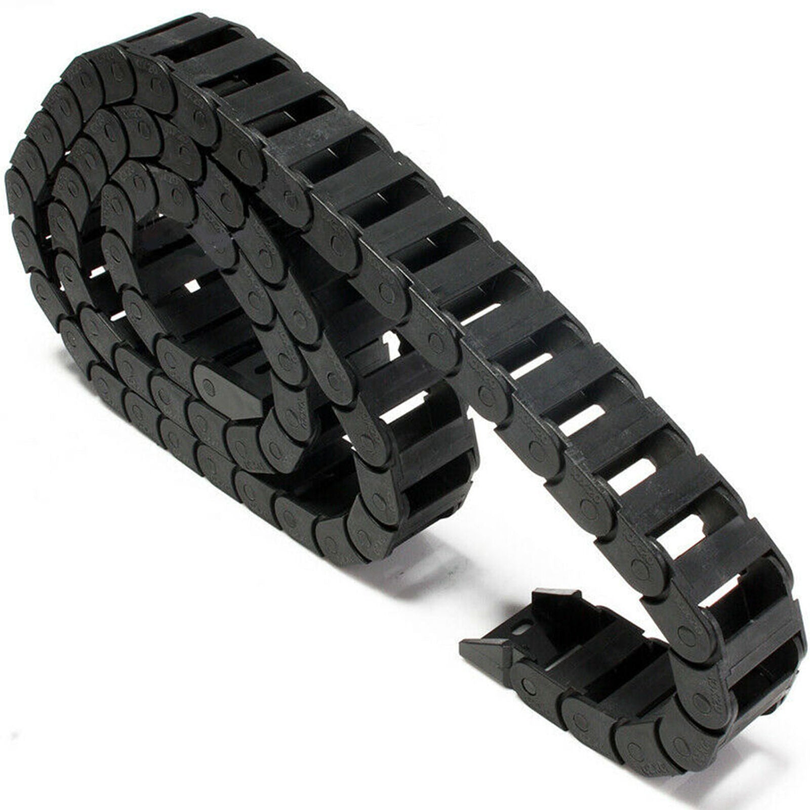 1M 1000mm (40") R28 Black Long Nylon Cable Drag Chain Wire Carrier 10x20mm