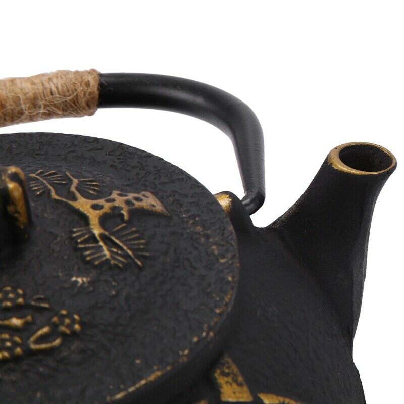 Japanese Cast Iron Teapot Kettle with Stainless Steel Infuser / Strainer , PluG3