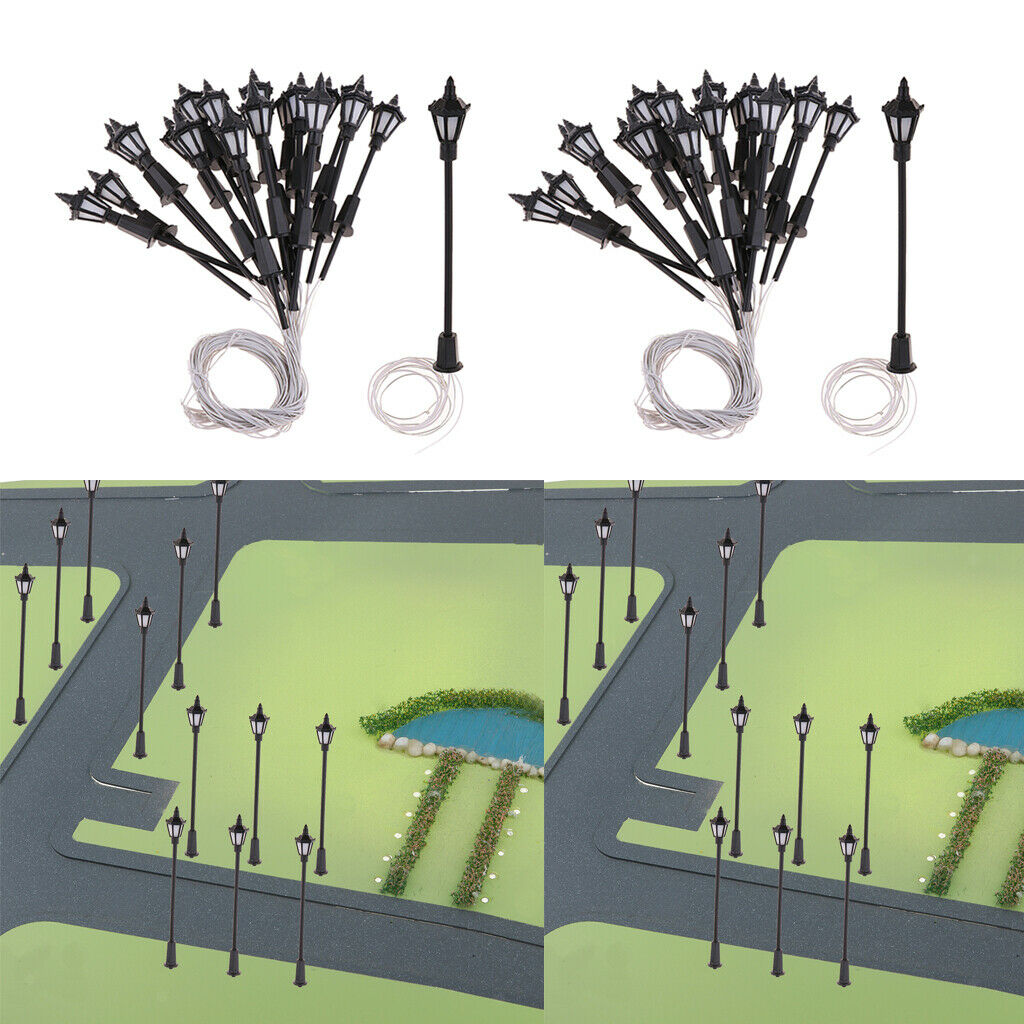 40 pieces 1: 100 LED garden lamppost street lamp outdoor lamp path lamp