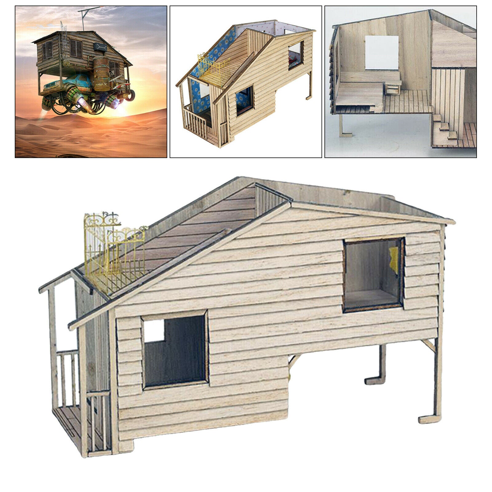 Crafts 1:35 Scale Wood House DIY Dioramas Building Architecture Layout