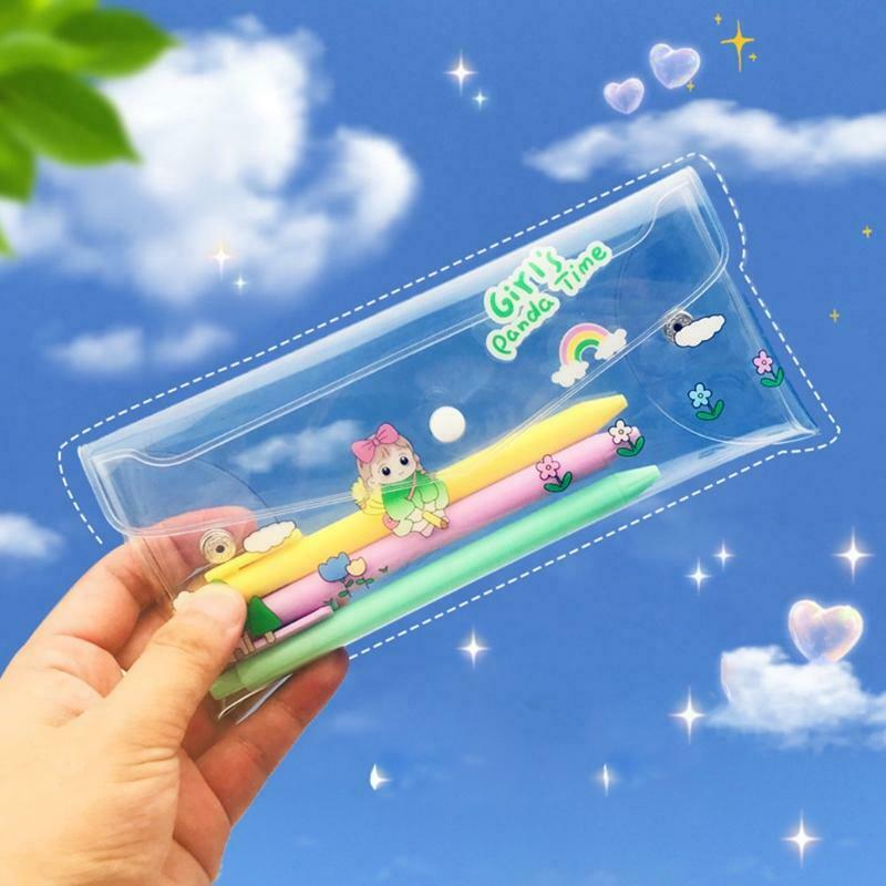 Large Capacity Stationery Holder Bag for Students Portable Cosmetics Storage Bag