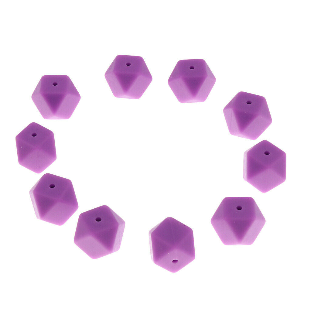 Baby Teething DIY Necklace Teether BPA-Free Beads Silicone Purple