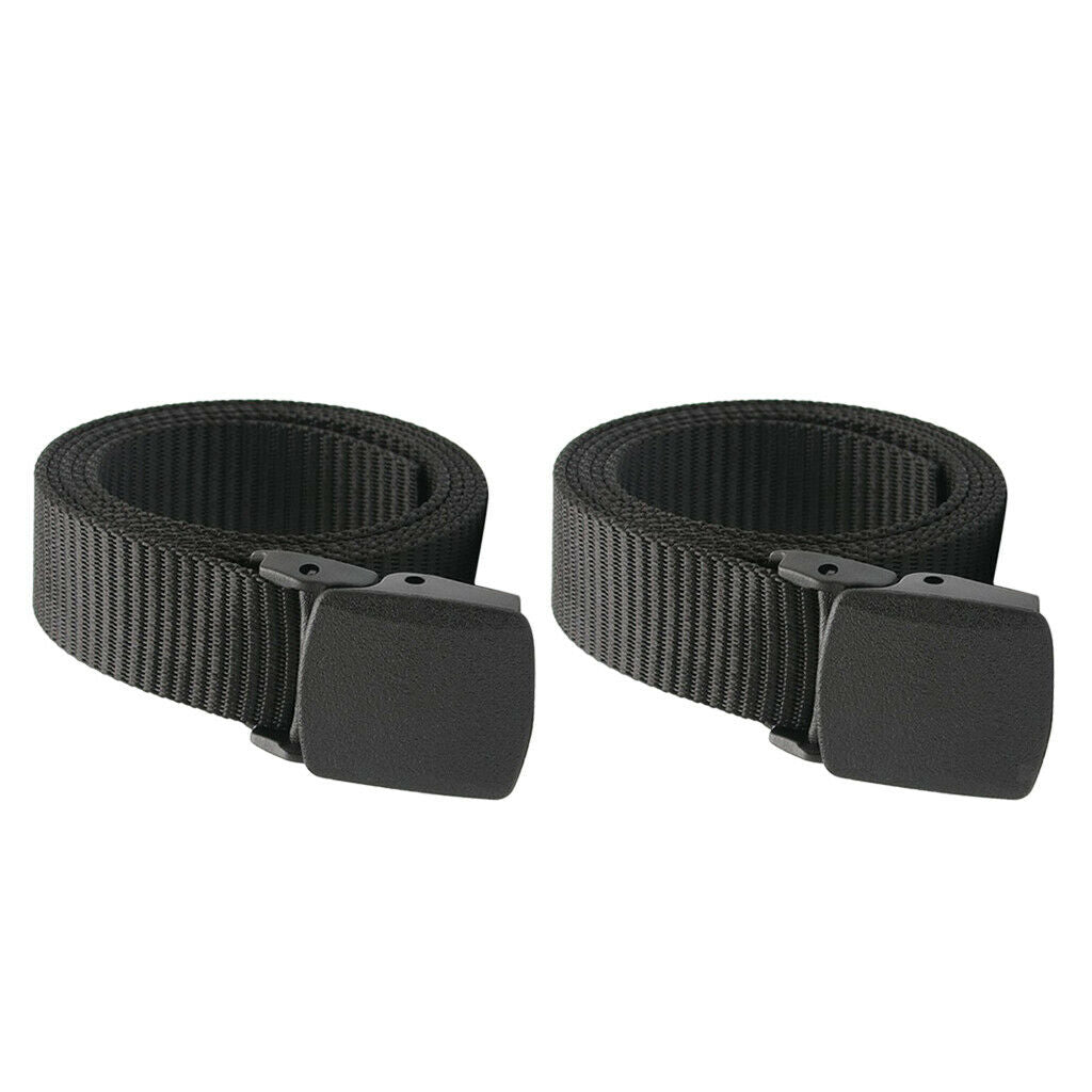2pcs Heavy Duty Army Outdoor Nylon Webbing Belt Trouser Jeans Waistband