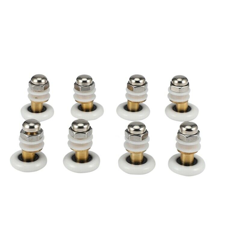 1X(8PCS 25mm Diameter Shower Glass Sliding Door Hanging Wheel Roller Bathroo5T9)