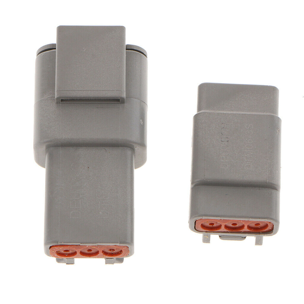 1 Set 3Pins Way Sealed Waterproof Electrical Wire Connector Plugs Terminals