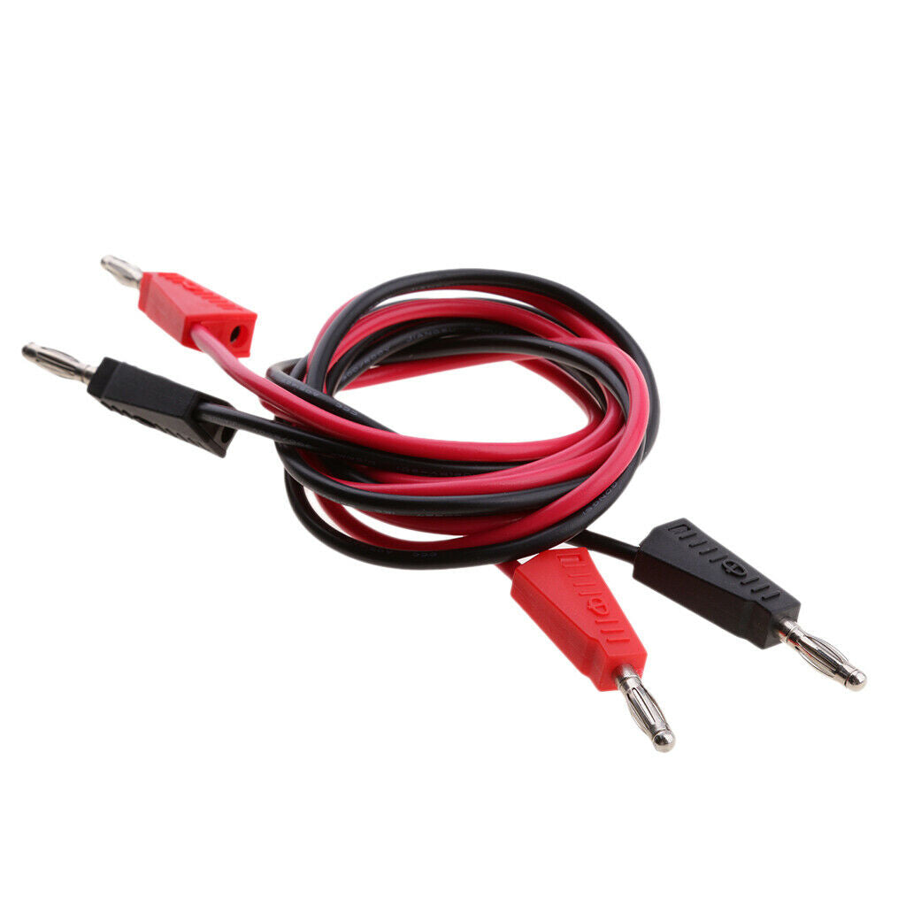 2PCS Alligator Clip Test Lead To Probe Injection-type Red Black Test Leads