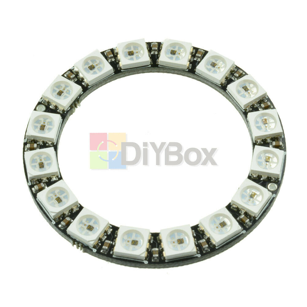 2PCS WS2812B 5050 RGB 16Bit Full-color LED Ring Integrated Drivers For Arduino