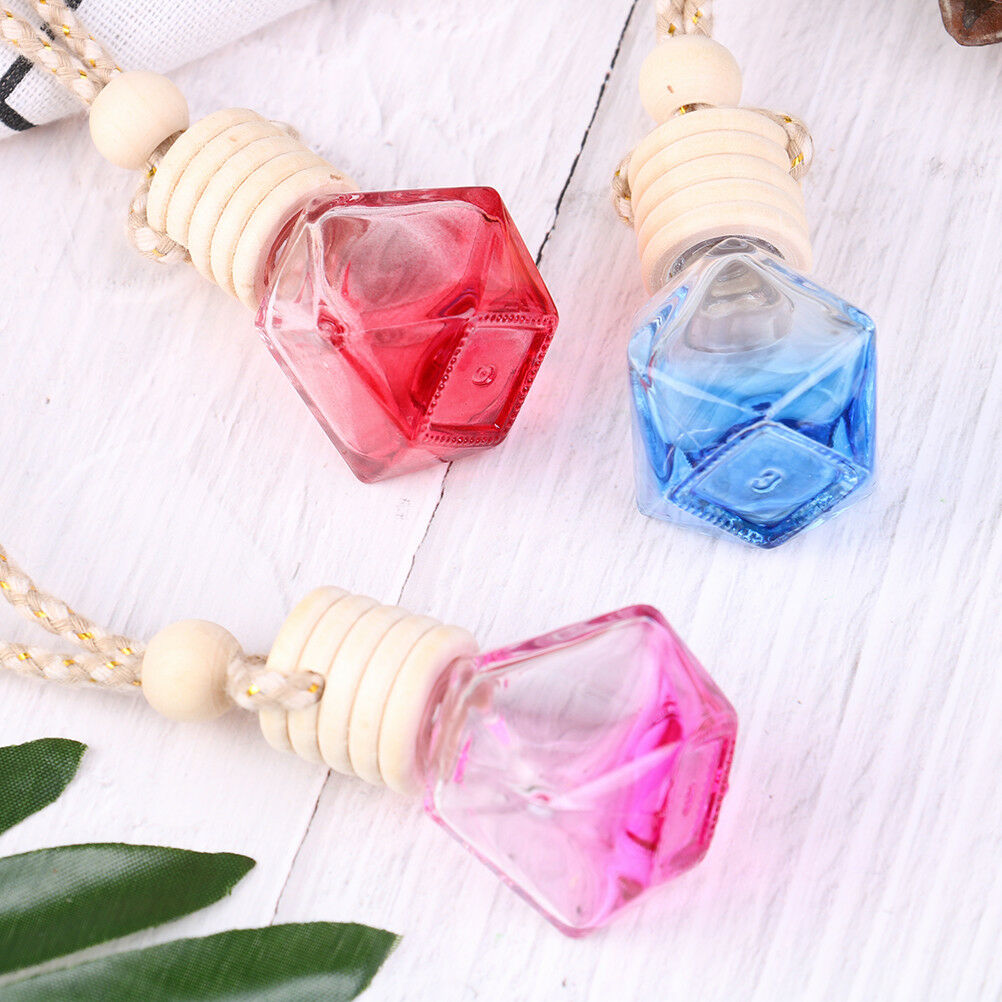 Car hanging empty glass bottles car perfume bottle pendant auto ornament .l8