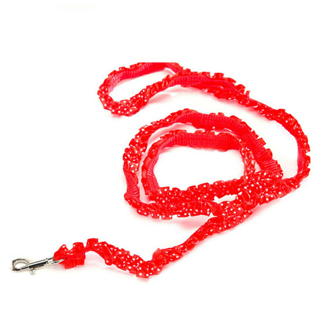 Adjustable Pet Dog Belt Nylon Lead Leash Collar Harness Safety Strap Red