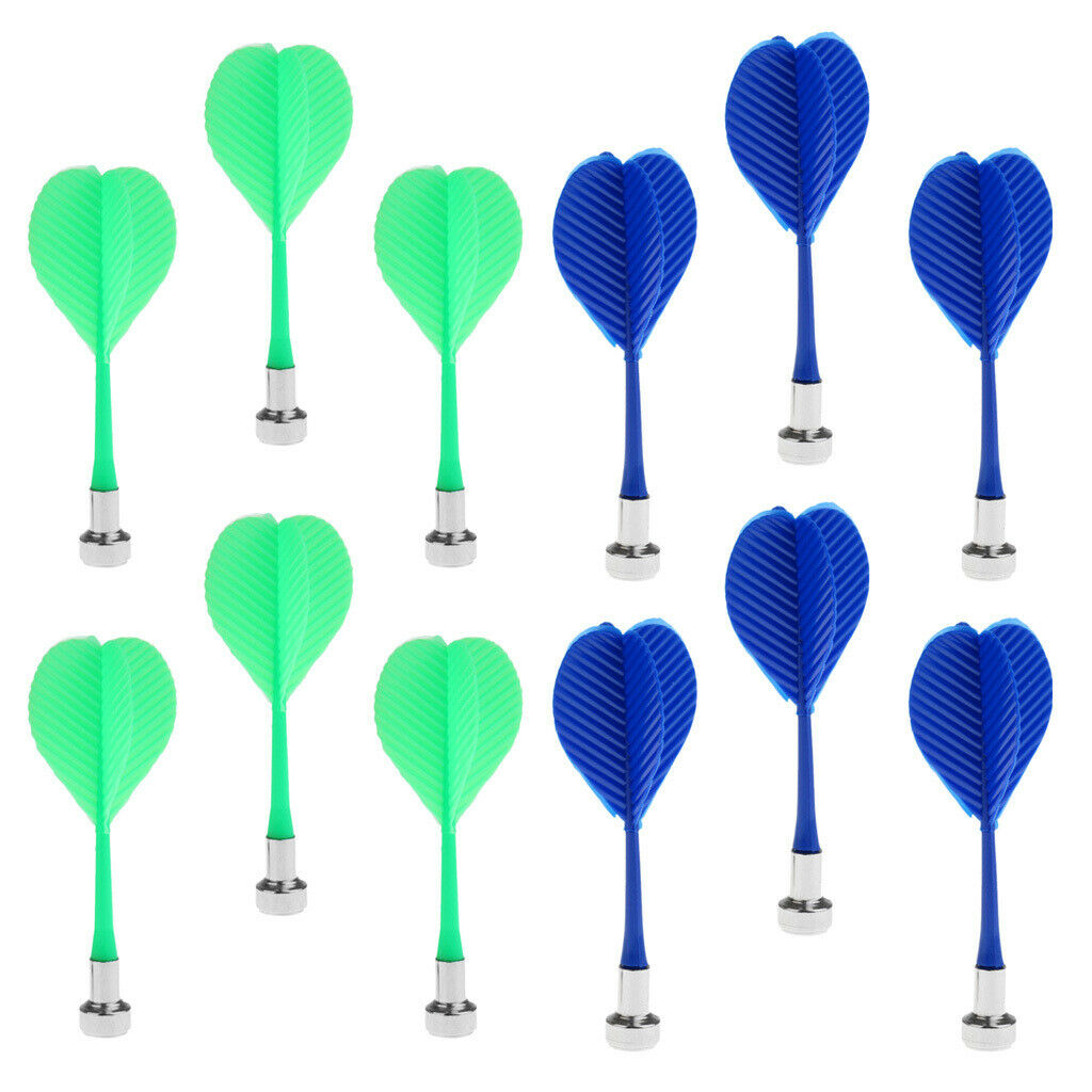 12Pcs Magnetic Safety Replacement Darts for Magnetic   2 Colors Mix