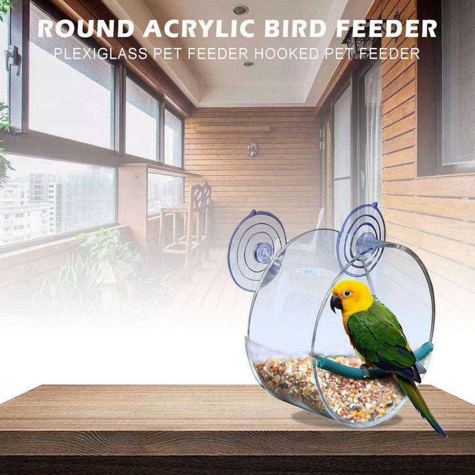 Window Bird Feeder Birdhouse Transparent House wild birds finches feeder