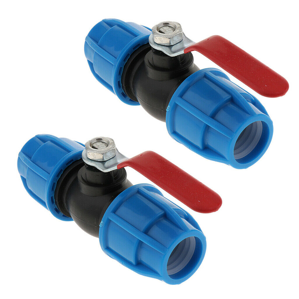 2x25mm Plastic Quick Connect Straight Stop Valve DN15 DN20 DN25 DN32