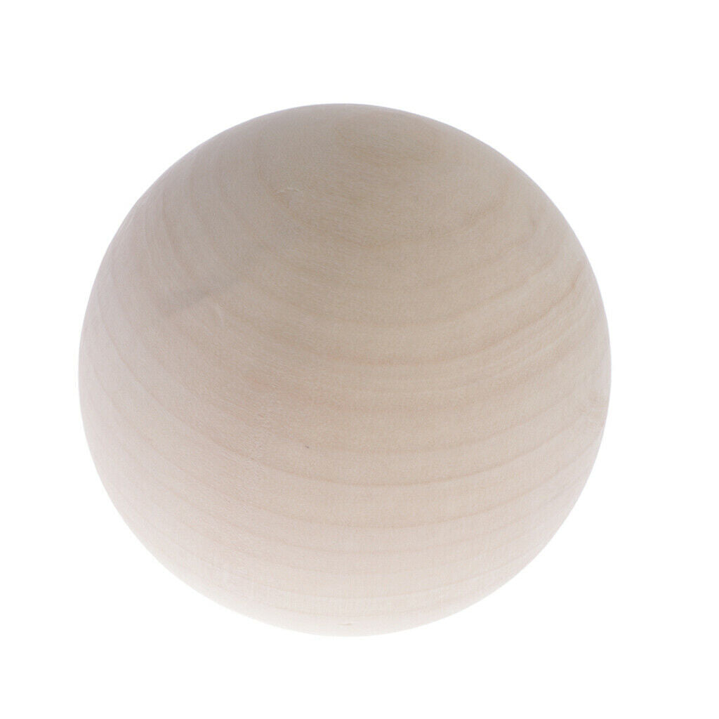 Natural Hardwood Balls 7.5cm Dia.- Unfinished Natural Wooden Balls for Crafts,