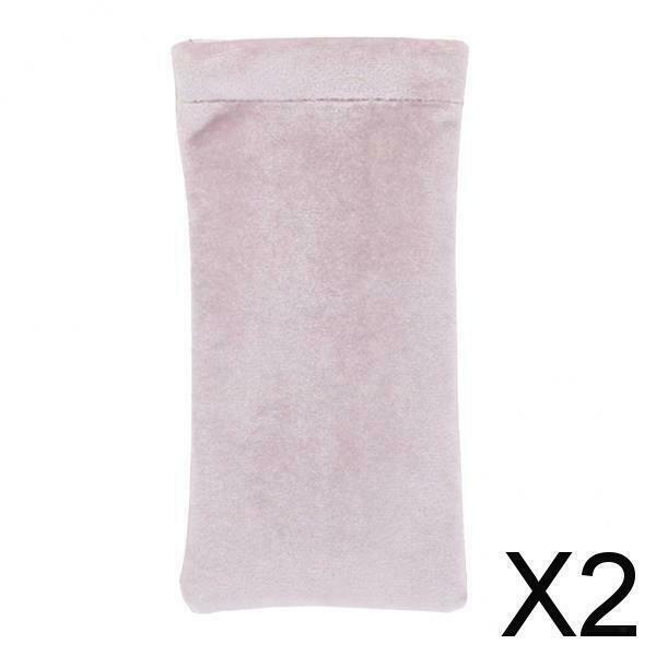 2X Sunglasses Pouch Eyeglass Cases Eyewear Storage Bag Protector Pink