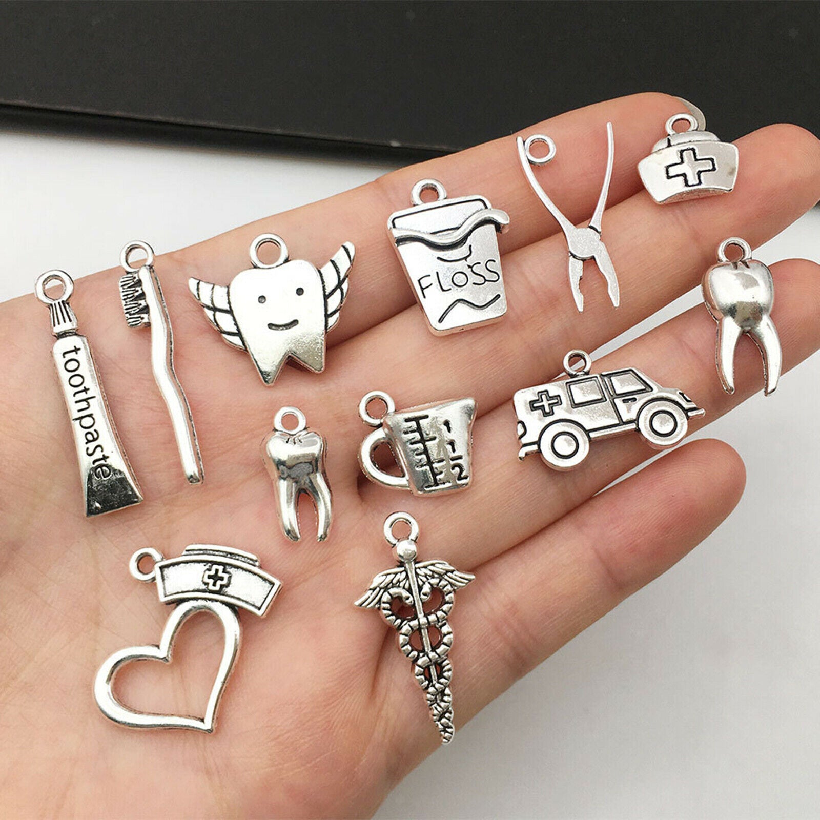 72 Pieces Small Charms Mixed Metal Pendants DIY Jewelry Making Accessory