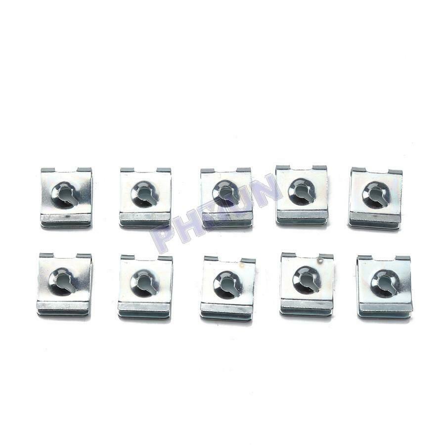 100x U Nuts Self Tapping Screws U Clips Fasteners For Car Interior Trim Panels