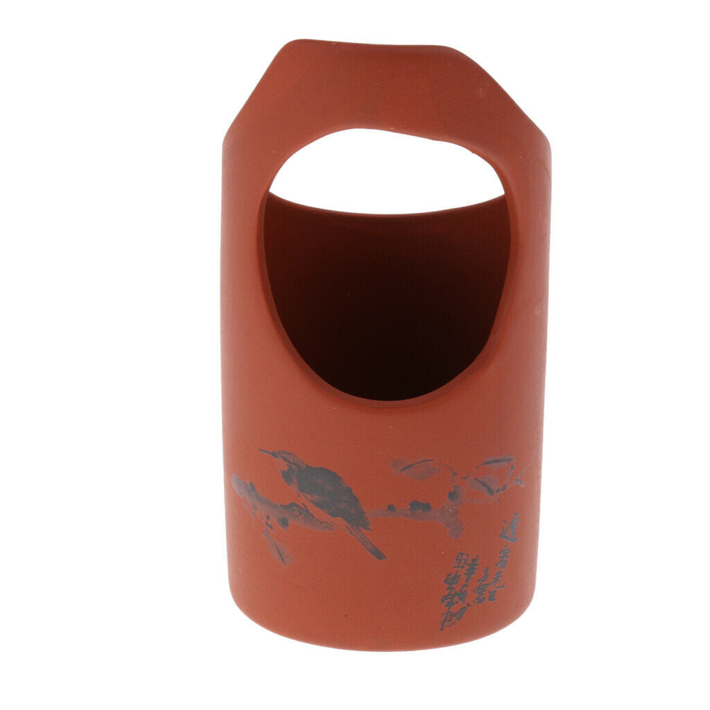 Small Bowl Pet Hamster Corner Feeder Feeding Bowl Dish Purple Clay