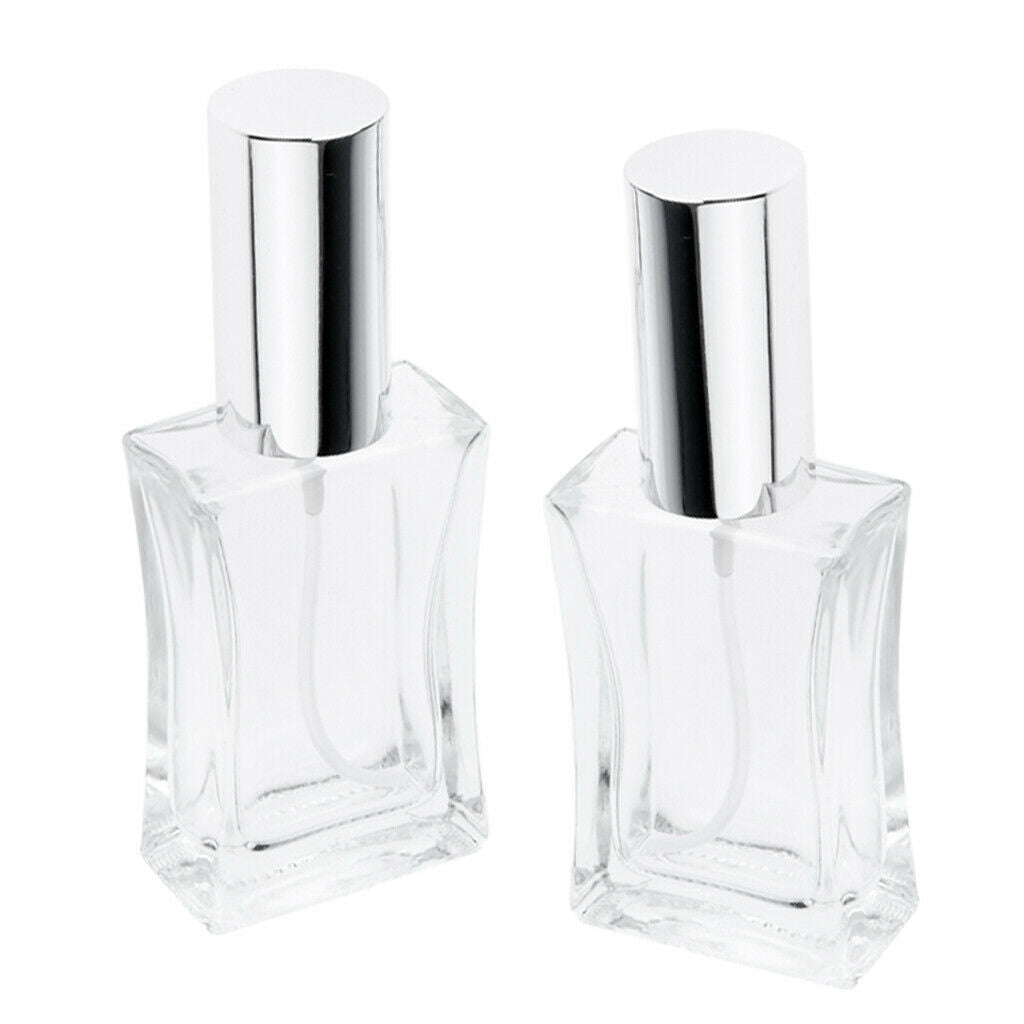 2Pcs Refillable Empty Perfume Pump Spray Bottle Easy to Fill Scent Aftershave