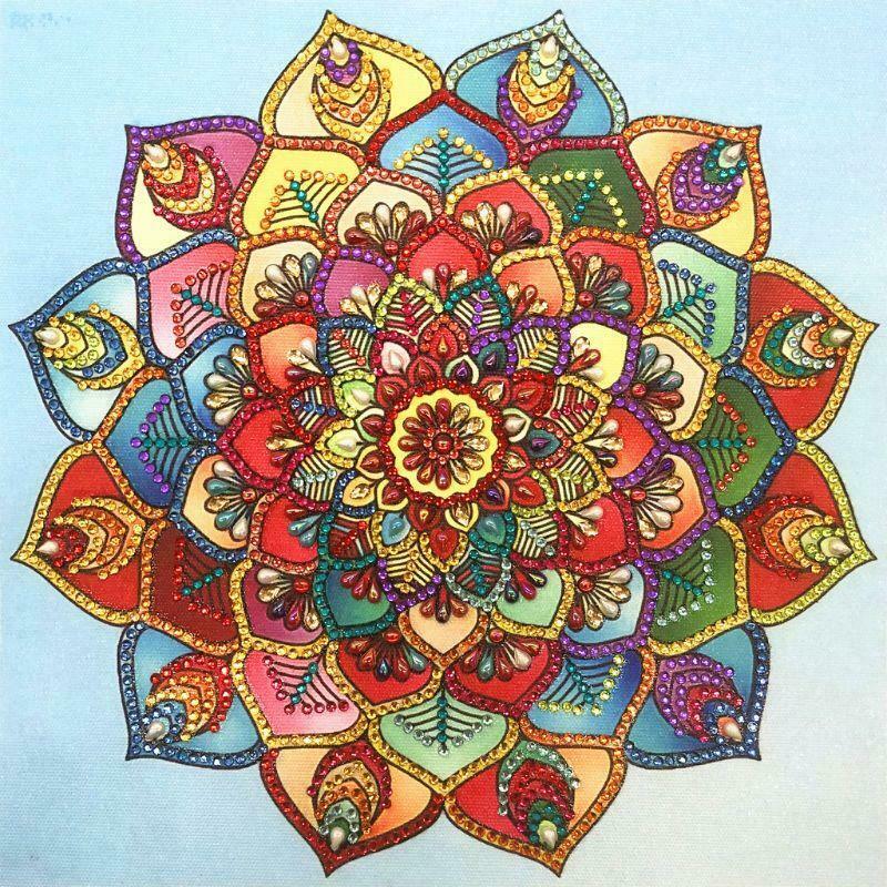 Colorful Flower 5D Special Shaped Diamond Painting Embroidery Needlework Crystal