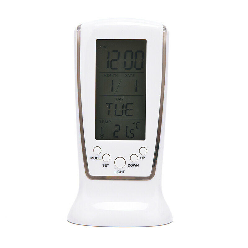 LED Digital Alarm Clock Night Light Electronic Calendar Thermometer Displ.l8