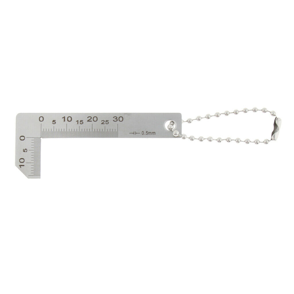Stainless Steel Chamfer Gauge Chamfering Gage Square Right Angle 90Â° Ruler,