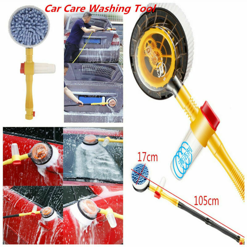 Car Revolving Care Washing Brush Sponge Cleaning Car Wash Brush Extendable Pole