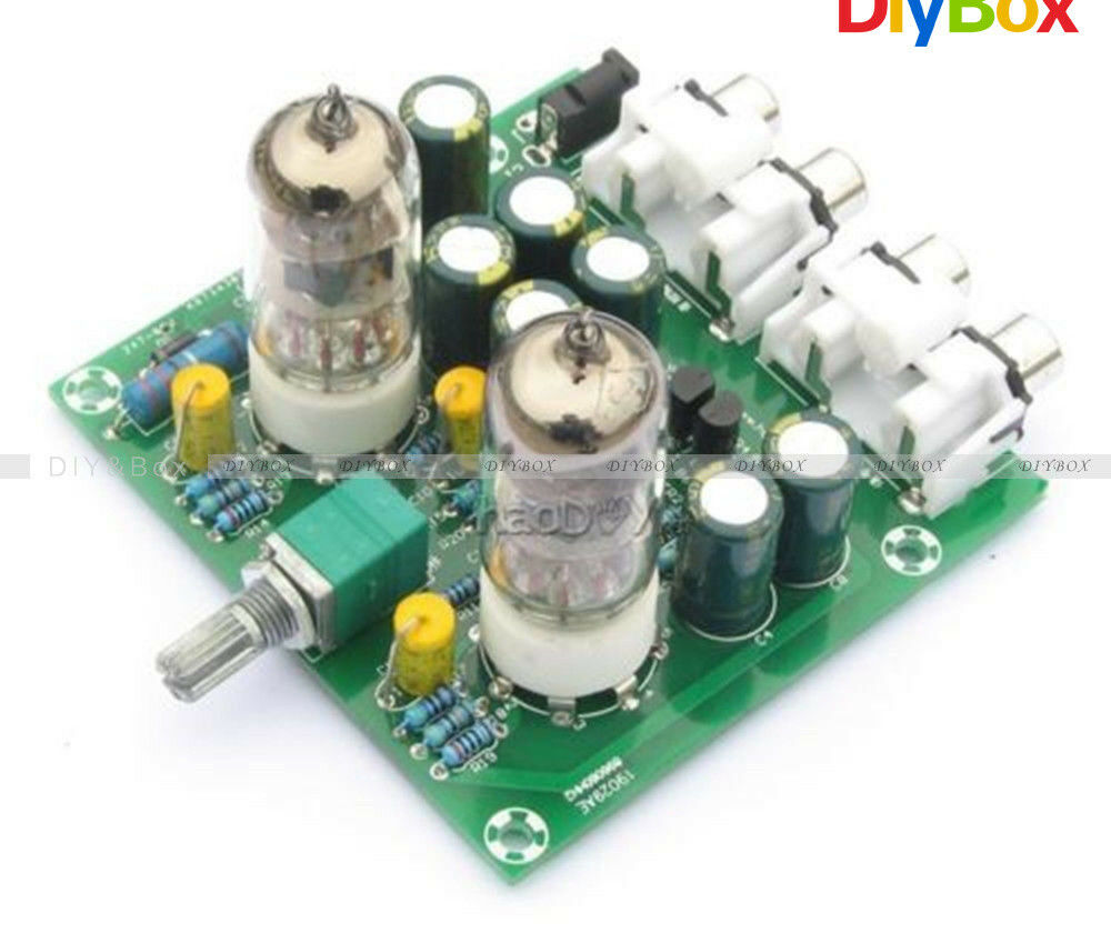 DIY KIT AC 12V 6J1 Valve Pre-amp Tube PreAmplifier Board Headphone Buffer +Case