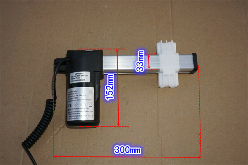 DC 29V 75W Push rod motor stroke 77mm Screw slider lifting 1200N 24V29V electric
