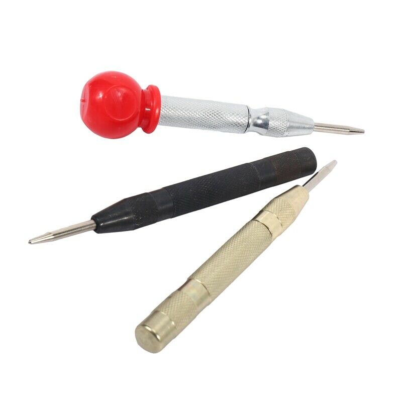 3 Pcs Automatic Center Punch Tool, 5 Inch Sp Loaded Crushing Hand Tool With CuR3