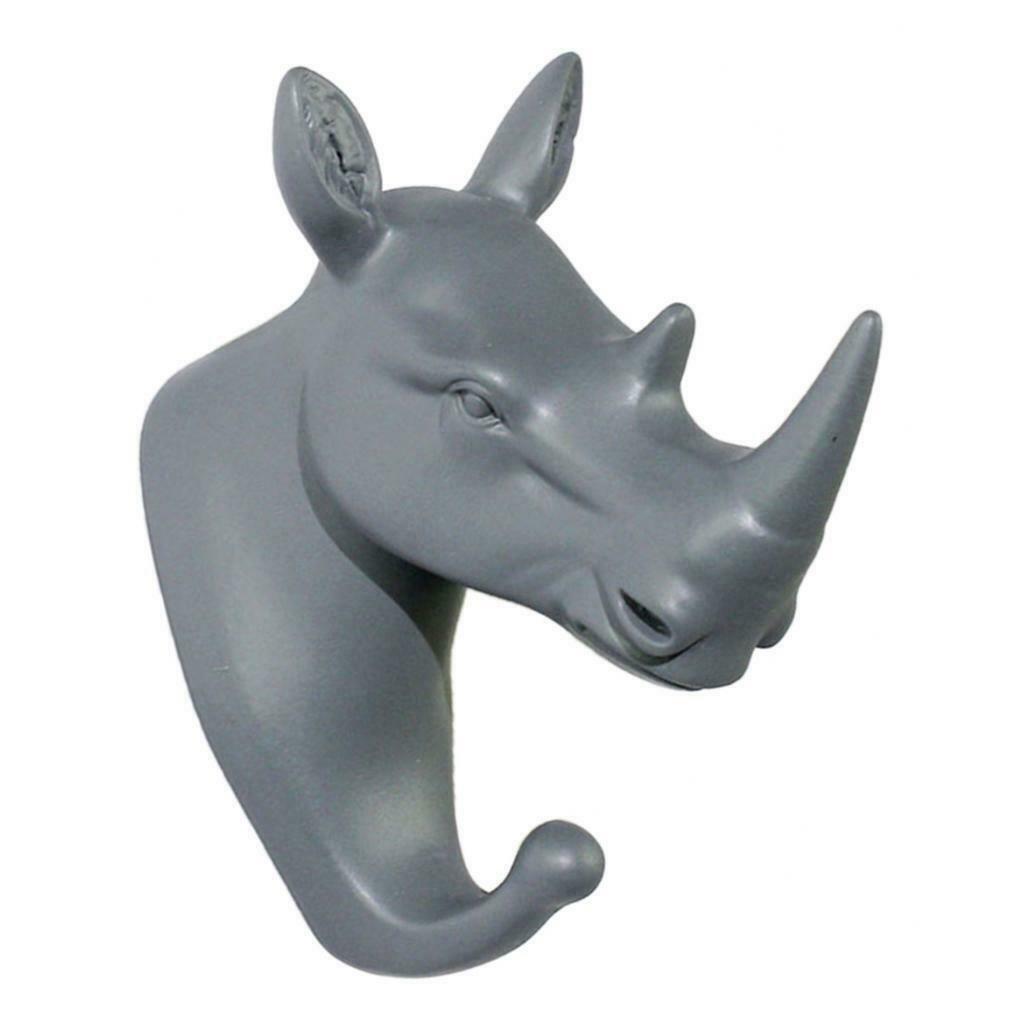 Wall Hook with Screws Rack Hanger for Hat Coat Keys Sundries Rhinoceros