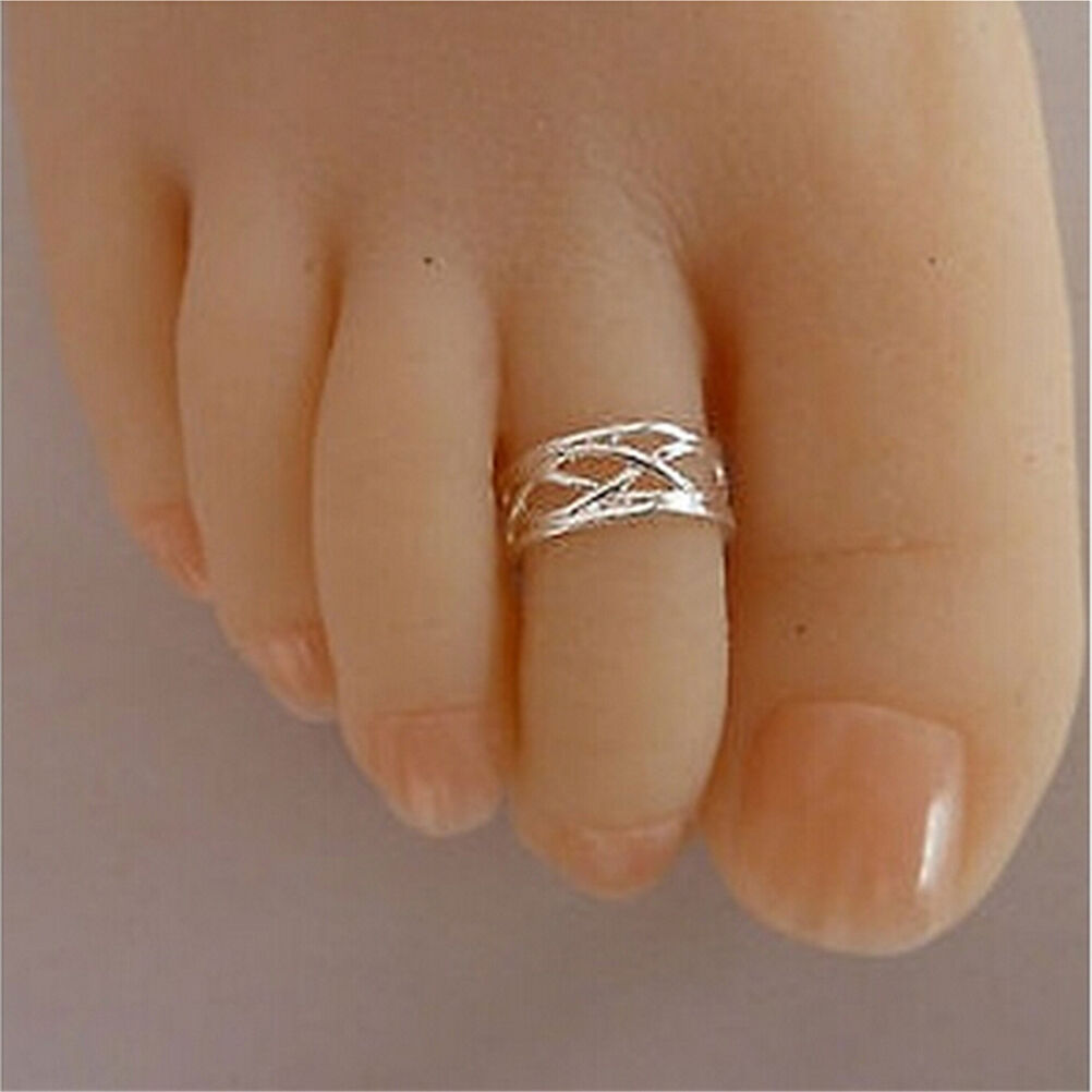 2016 Top Celebrity Fashion Simple Sliver Plated Adjustable Toe Ring Foot ChmJ Kt