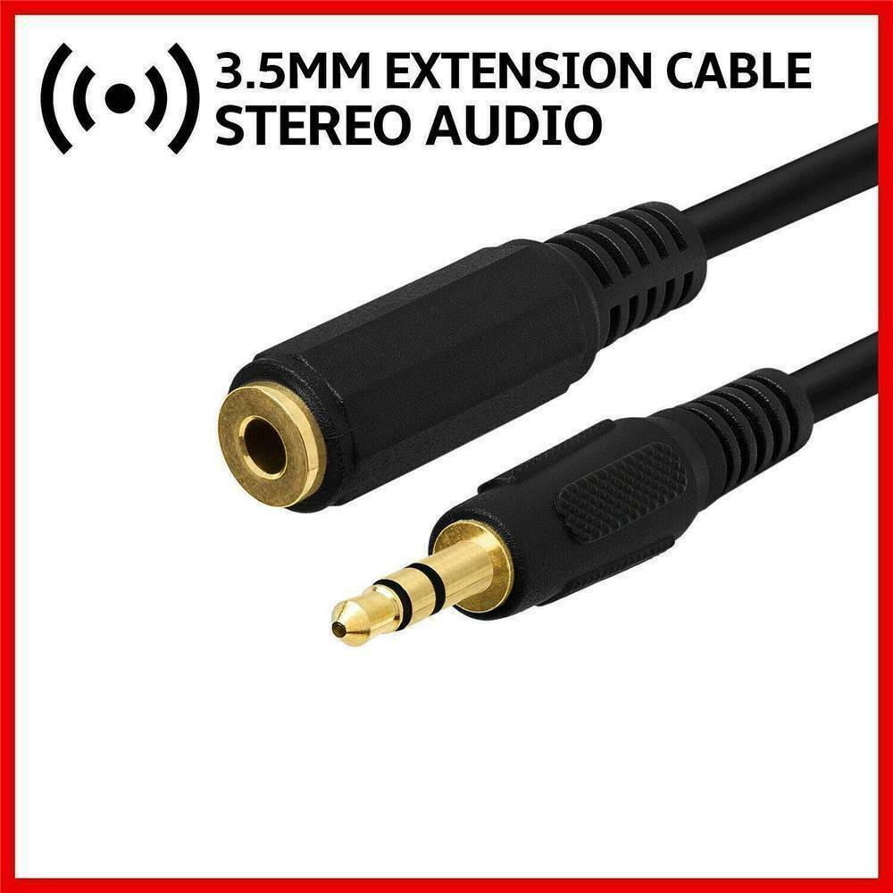 5ft/1.5m 3.5mm Stereo Audio Aux Headphone Cable Extension Cord Male to Female x1