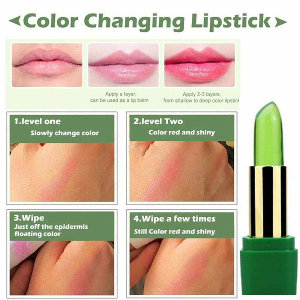 Moistourizing Lip Natural Temperature Change Color Jelly Lipstick~