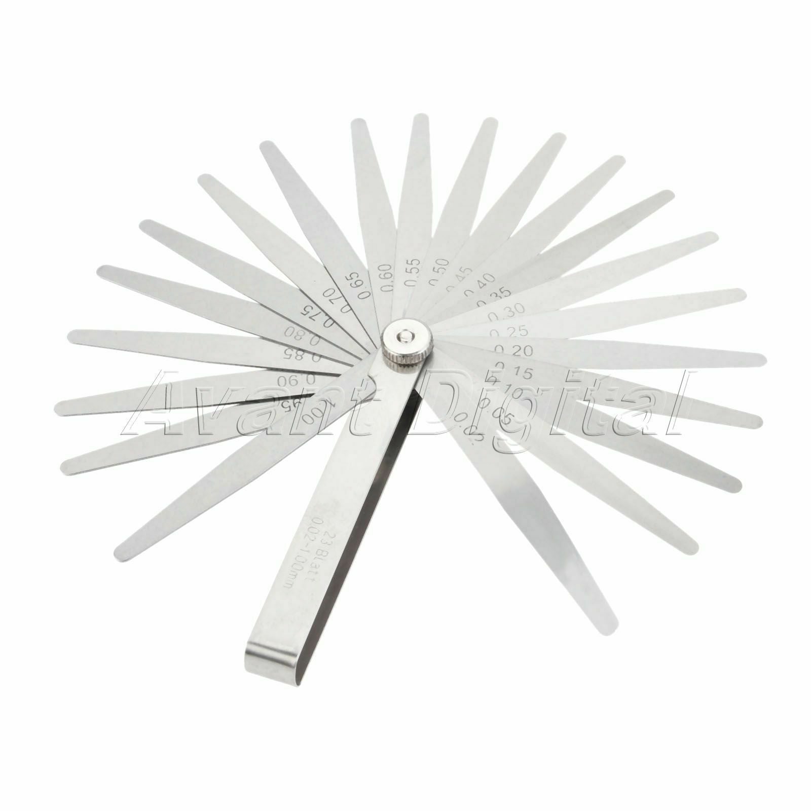 High Strength 23 Blades Metric 0.02 - 1mm Valve Offset Valve Piston Feeler Gauge