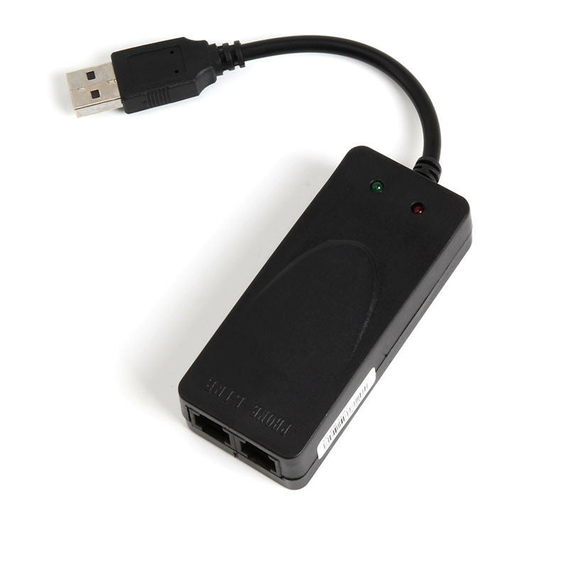 2 Dual RJ11 Ports USB 56K External Dial Up Voice Fax Data Modem for Windows 7 8