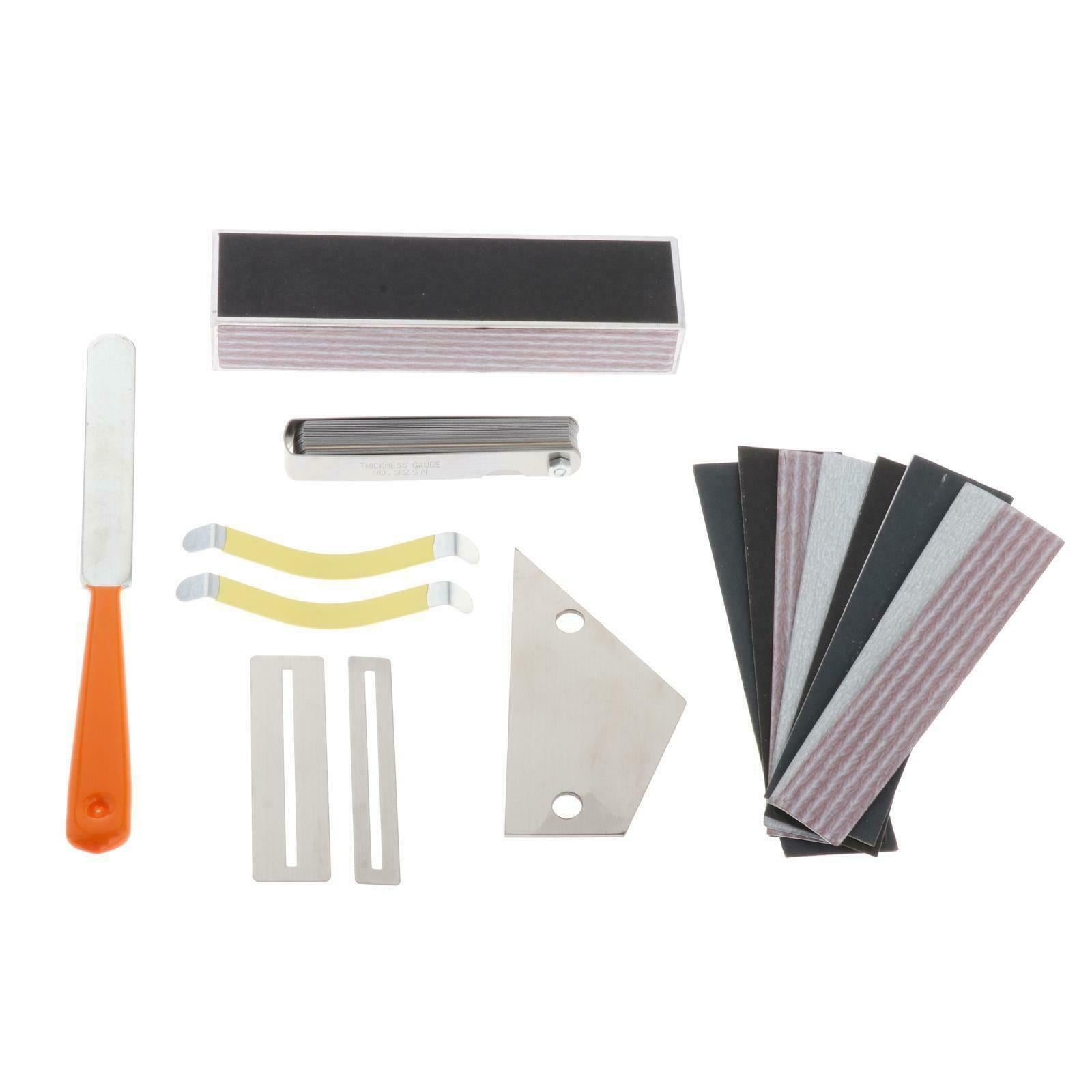 Guitar Repair Tool Kit Sanding Paper Leveling Bar String Organizer
