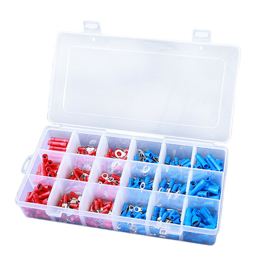 360 Pieces Intermediate Cold-press Wire Crimp Terminals Connector O type Set