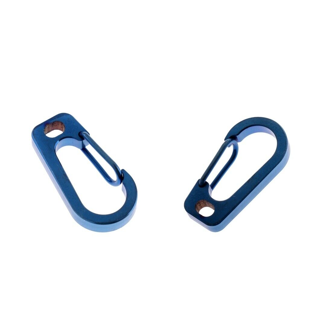2pcs Multifunction Titanium Alloy Carabiner Clip Keychain Quick Hook Buckle