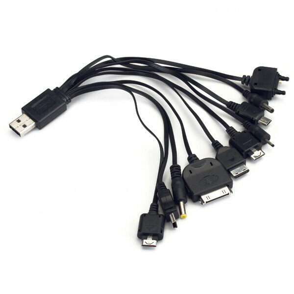 USB 10 in 1Mobile Phone Power Supply Charger 18650 Battery Charger