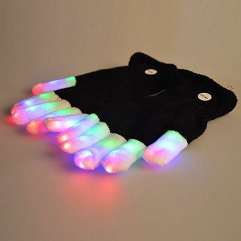 Winter Novelty Party Glow Party Supplies Glowing Glove LED Rave Flashing 1Pc