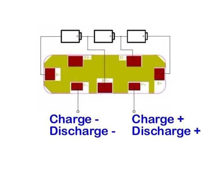 LiFe Battery PCM Protection Circuit Module For 3S 9.6V LiFePO4 3.5A 3S035W002