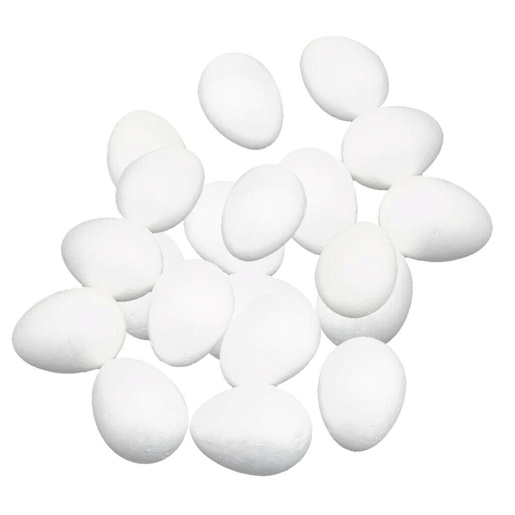 20 Pieces White Modelling Eggs DIY Children Painting Crafts Decor Balls