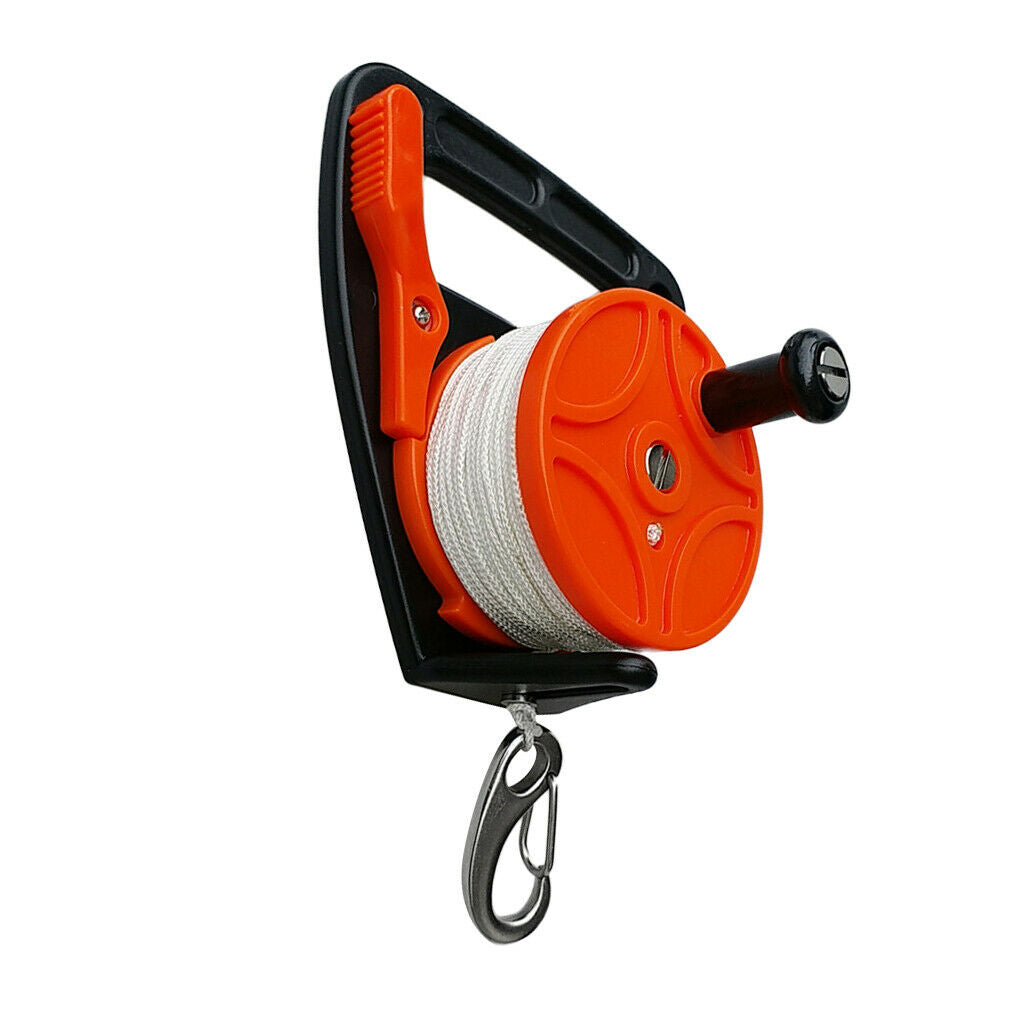 Lightweight Dive Wreck Reel & Handle, Clip for Scuba Diving  Cave Dive