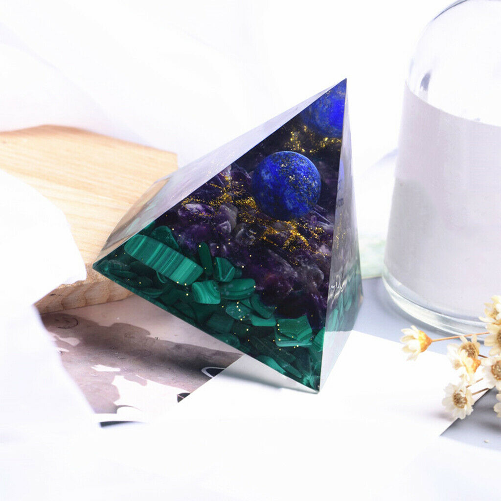Crystal Amethyst Pyramid Quartz Energy Converter Feng Shui Heal Stone Craft
