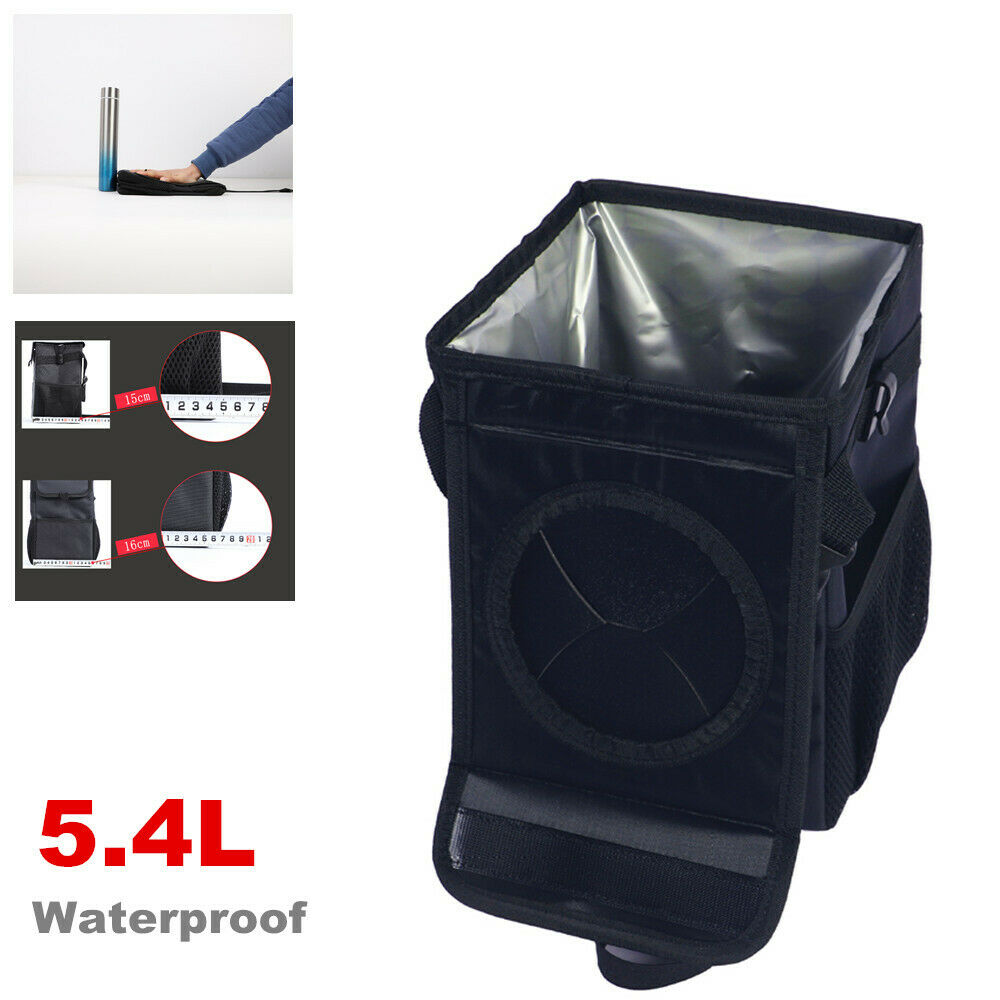 5.4L Car RV Trailer Trash Can Garbage Bin Bag Organizer for Vehicles Waterproof