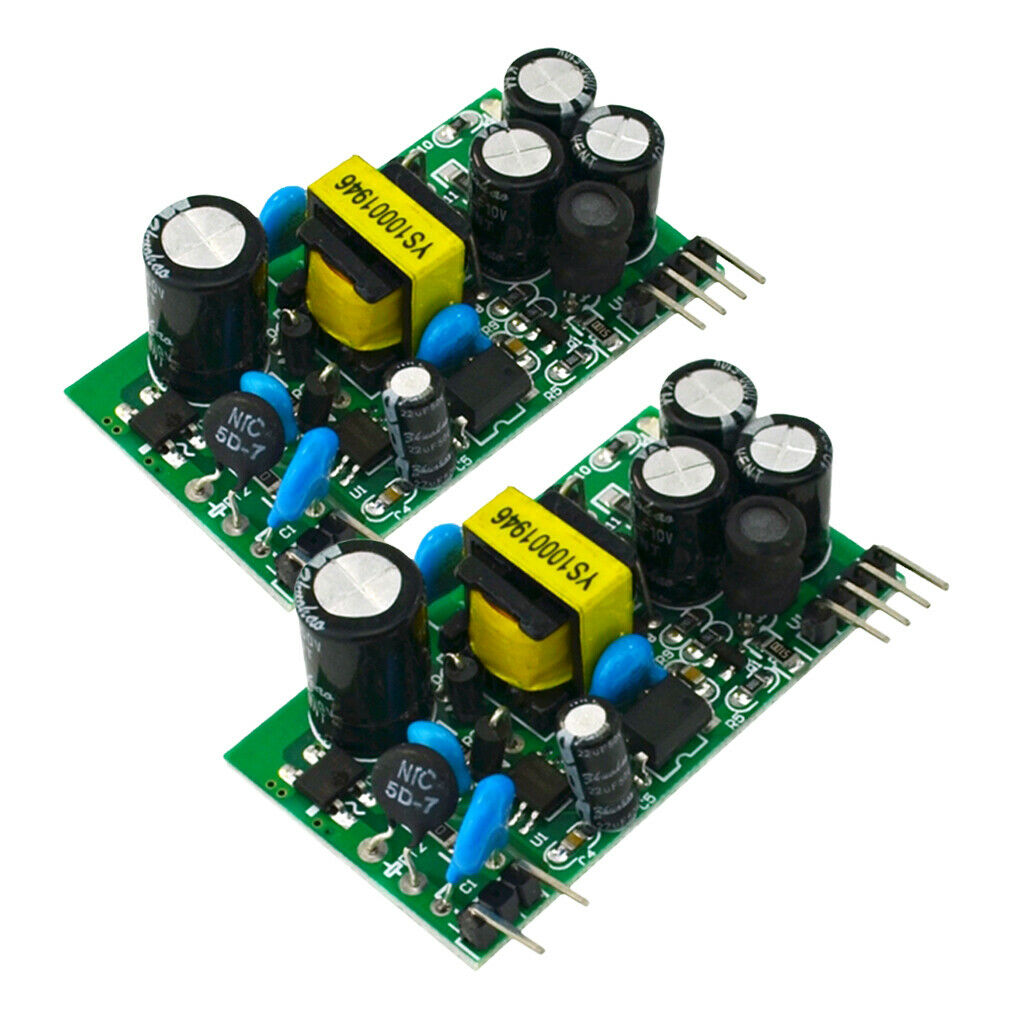 2PCS AC-DC 12V + 5V PWM  Buck Isolated Power Supply Switch Module